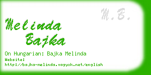 melinda bajka business card